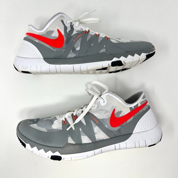 Nike Men's Free Trainer 3.0 Size 9.5 Flywire Red Grey Lace Up Running Sport Flex - Picture 3 of 16